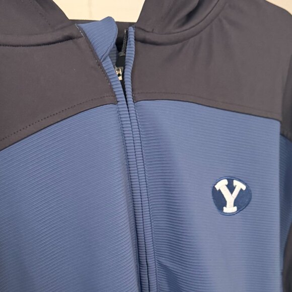 Sandor Hoodie - Black/Dark Oval Y BYU Hooded 1/4 Zip Jacket - AndersonOrd - Picture 6 of 9